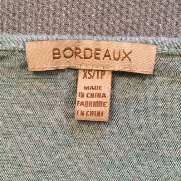 Anthropologie, Bordeaux Asymmetrical Tee in Tiffany Blue - XS; will fit S-M - Picture 8 of 8